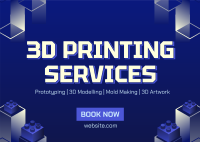 3D Printing Services Postcard