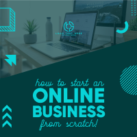 Start Online Business Linkedin Post Design