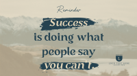 Success Motivational Quote Animation