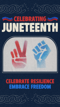 Rustic Juneteenth Greeting Facebook Story