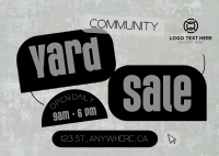 Community Yard Sale Thrift Postcard