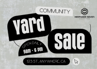 Community Yard Sale Thrift Postcard Image Preview