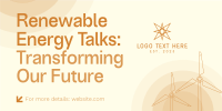 Renewable Energy Talks Twitter Post Design