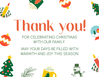 Quirky Christmas Thank You Card
