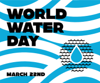 World Water Day Waves Facebook Post