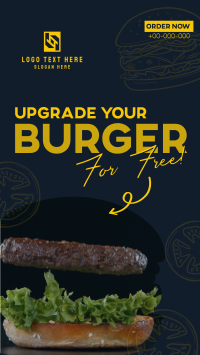 Free Burger Upgrade Instagram Story