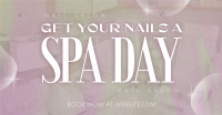 Minimalist Nail Salon Typography Facebook Ad