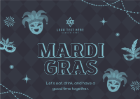 Mardi Gras Masquerade Postcard