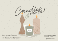 Candles & More Postcard Design