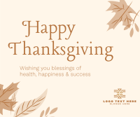 Happy Thanksgiving Facebook Post Design