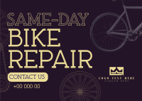 Bike Repair Shop Postcard Design