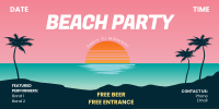 Beach Party Twitter Post