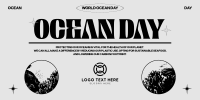 Retro Ocean Day Twitter Post