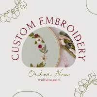 Embroidery Order Instagram Post