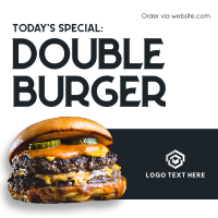 Double Patties Instagram Post Design