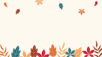 Falling Leaves Zoom Background Design