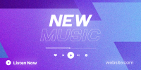 Bright New Music Announcement Twitter Post Design