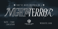 Night of Terror Party Twitter Post