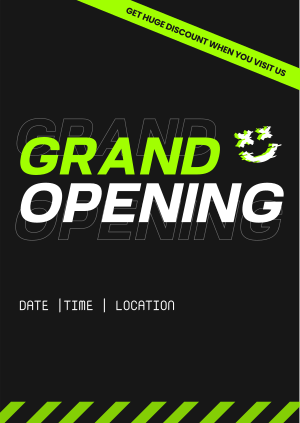 Grand Opening Modern Grunge Poster Image Preview