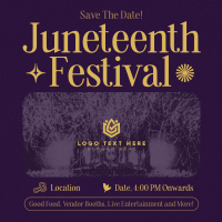 Retro Juneteenth Festival Instagram Post Design