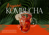 Organic Kombucha Postcard