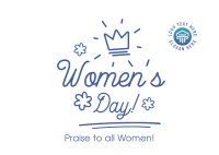 Praise Women Postcard Design