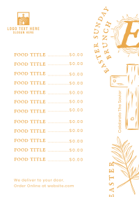 Easter Brunch Menu Design