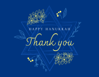 Hanukkah Star Greeting Thank You Card Image Preview