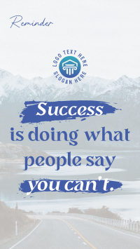 Success Motivational Quote Instagram Reel Image Preview