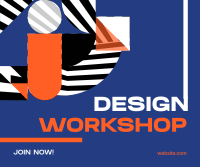 Modern Abstract Design Workshop Facebook Post