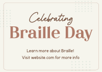 International Braille Day Postcard