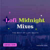 Lofi Midnight Music Instagram Post Image Preview