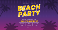 Beach Club Party Facebook Ad