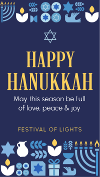 Happy Hanukkah Pattern Facebook Story