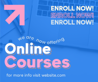 Online Courses Enrollment Facebook Post