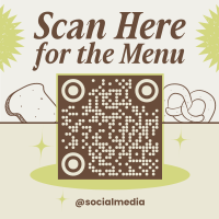 Bakery Menu Minimalist QR Code Image Preview