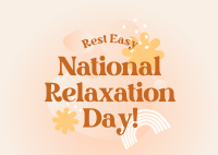 National Relaxation Day Greeting Postcard