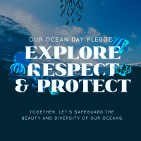 Ocean Day Pledge Instagram Post Design