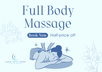 Body Massage Promo Postcard