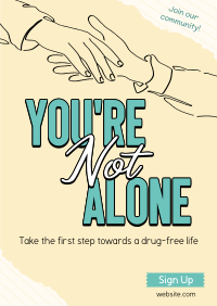 Helping Hand For Sobriety Poster