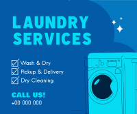 Laundry Services List Facebook Post