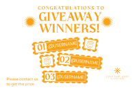 Giveaway Winners Stamp Pinterest Cover Design