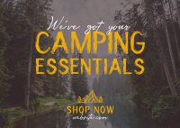 Camping Gear Essentials Postcard