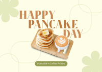 Pancakes Plus Latte Postcard