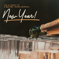 New Year Bubbly Toast Instagram Post