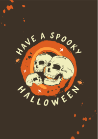 Halloween Skulls Greeting Flyer