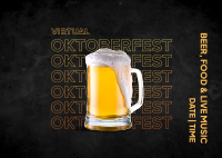 Virtual Oktoberfest Beer Mug Postcard