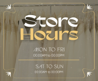 Sophisticated Shop Hours Facebook Post