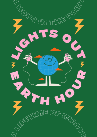 Earth Hour Lights Out Flyer