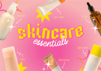 Y2K Skincare Routine Postcard Design
